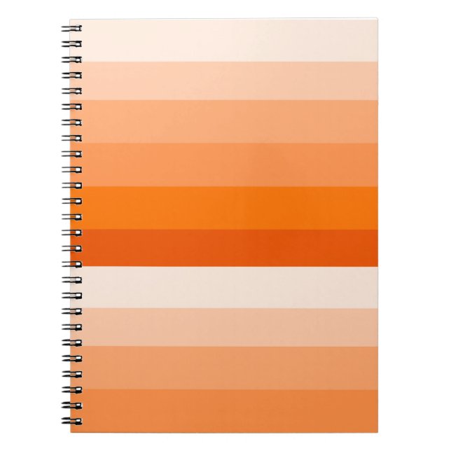 Orange Stripe Spiral Notebook Notizblock (Vorderseite)