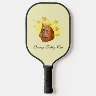 Orange Striped Tabby Cat ist ein Star Pickleball Schläger