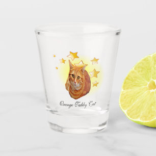 Orange Striped Tabby Cat ist ein Star Schnapsglas