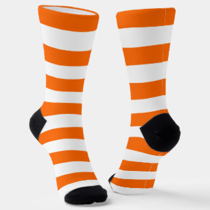Orange Stripes Crew Socken