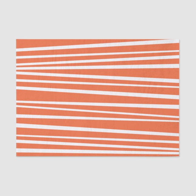 Orange Stripes Tissue Seidenpapier (Vorderseite)