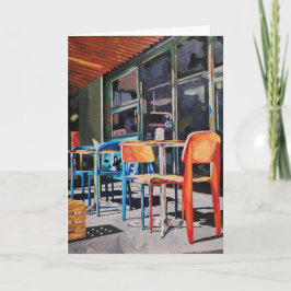 Orange-Stuhl-Everyday-Faltkarte Karte