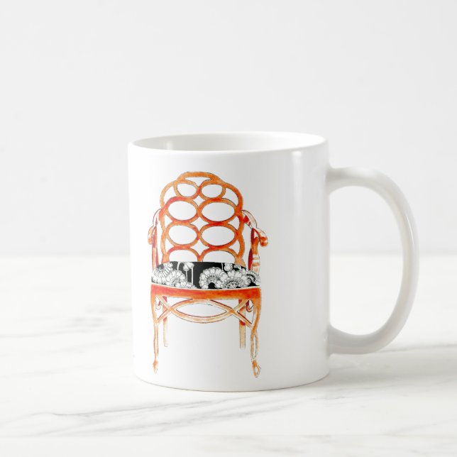 Orange Stuhl-Tasse Kaffeetasse (Rechts)