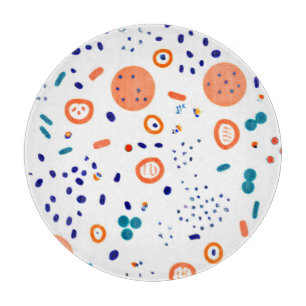 Orange Style Patterns Art Design Schneidebrett