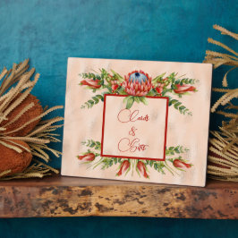 Orange Sukkulent Blossom Fotoplatte