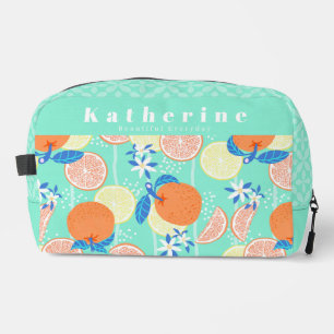 Orange Summer Aquamarin Waschbeutel