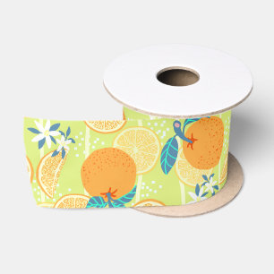Orange Summer Green Satinband