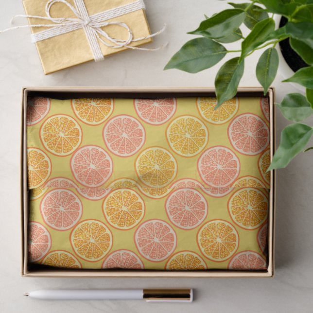 Orange Summer Mustard Seidenpapier (Geschenk)