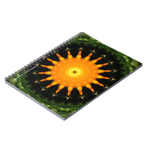 Orange Sun Notebook Notizblock