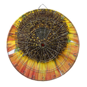 Orange Sunflower Dart Board Dartscheibe