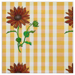 Orange Sunflower Glo Fabric Stoff