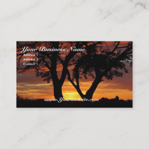 Orange Sunset Business Card Visitenkarte