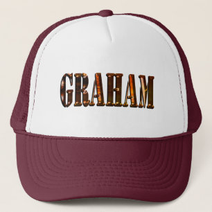 Orange Sunset Graham Name, Truckerkappe