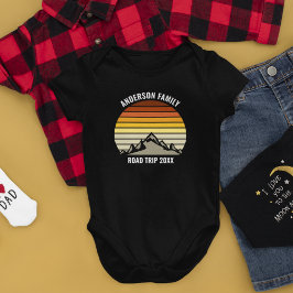 Orange Sunset Personalisiert Family Wiedersehen Mo Baby Strampler