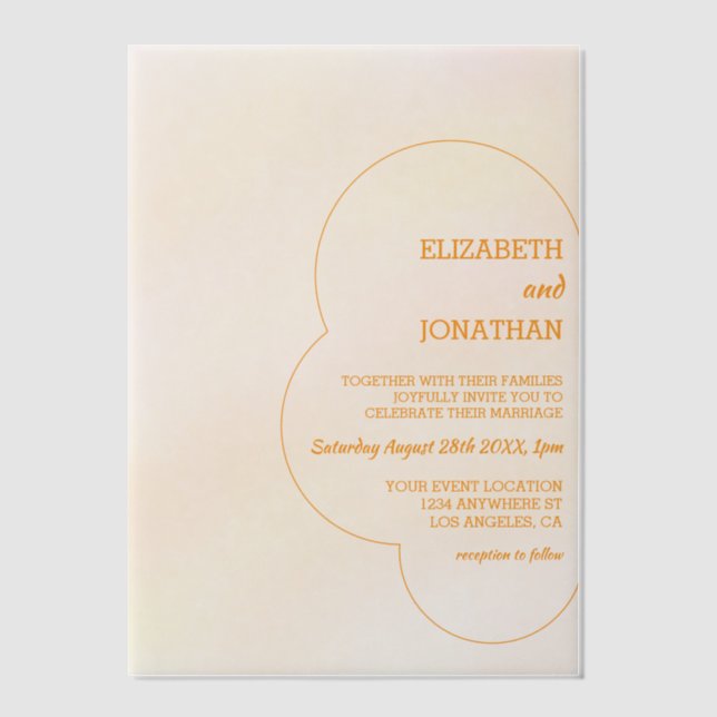 Orange Sunset Wedding (Vorderseite)