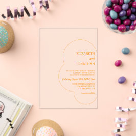 Orange Sunset Wedding Acryleinladungen