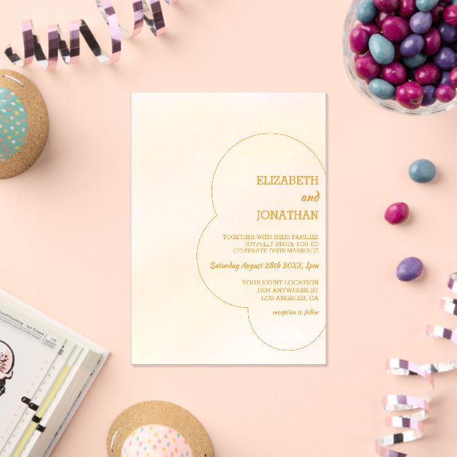 Orange Sunset Wedding Acryleinladungen (Insitu (Feier))