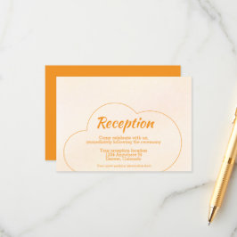Orange Sunset Wedding Reception Begleitkarte