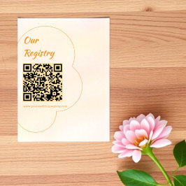 Orange Sunset Wedding Registry Begleitkarte