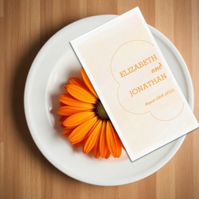 Orange Sunset Wedding Serviette (Von Creator hochgeladen)