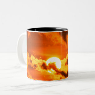 Orange Sunset Zweifarbige Tasse