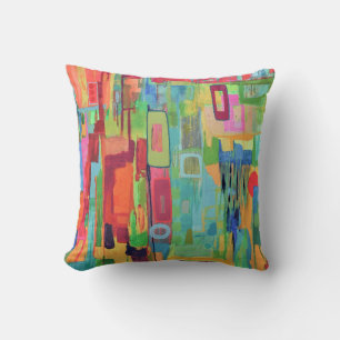 Orange Sunshine 16 x 16 Poly Throw Kissen