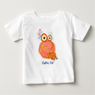 Orange Süße Kleine Kerle Sammlung Benutzerdefinier Baby T-shirt
