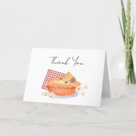 Orange Süsse Pie Blume Fall Baby Dusche Dankeskarte