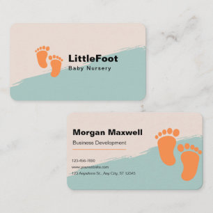 Orange Süße und Minimalistische Babyzimmer Visitenkarte