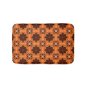 Orange Suzani Muster Badematte