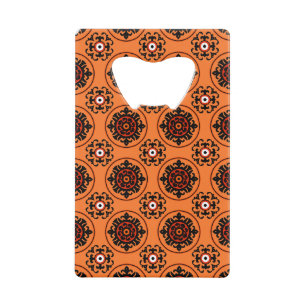 Orange Suzani Muster Kreditkarten Flaschenöffner
