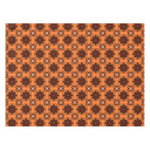 Orange Suzani Muster Tischdecke