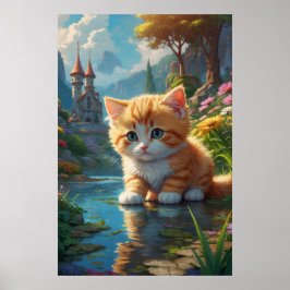 *~* Orange Sweet AP68 2:3 Kitten Niedlich Tabby Poster