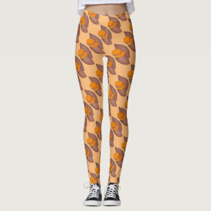 Orange Sweet Potato Yam Cooking Feinschmecker Legg Leggings