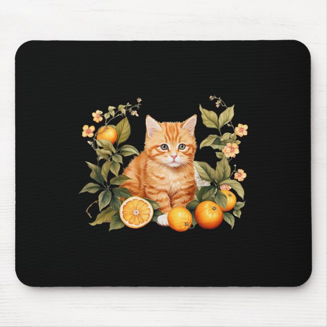 Orange Tab Funny Cat Parody Cat Lover Geschenk Küc Mousepad (Vorne)