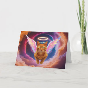 Orange Tabby Angel Karte