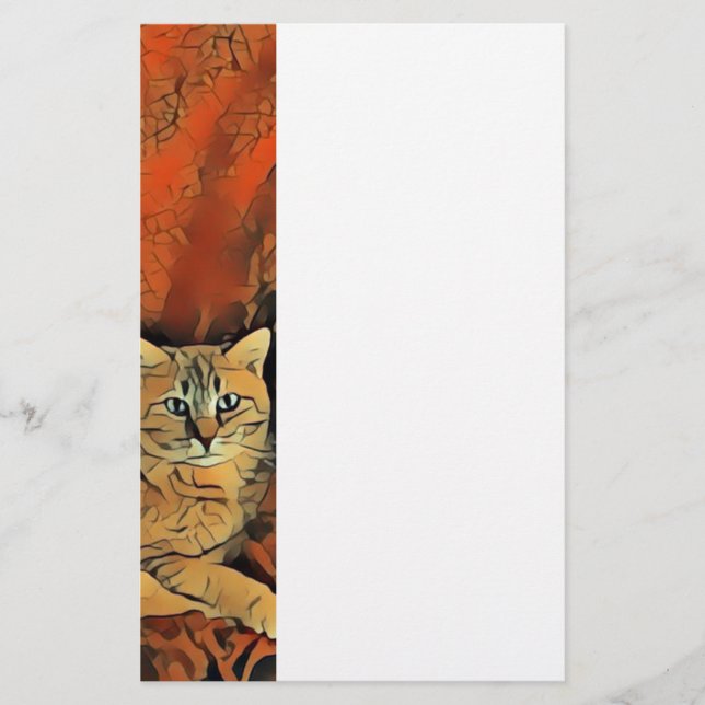 Orange Tabby Briefpapier (Vorderseite)