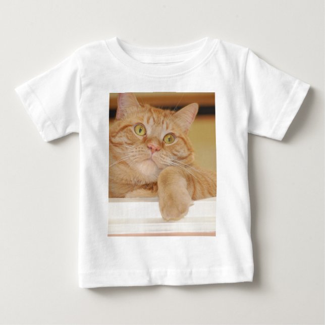 Orange Tabby Cat Baby T-shirt (Vorderseite)
