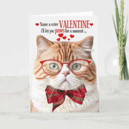 Orange Tabby Cat Feline Spaß Valentinstag Feiertagskarte