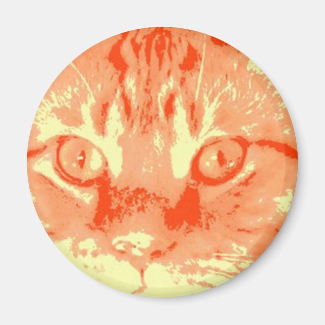 Orange Tabby Cat Magnet (Vorne)
