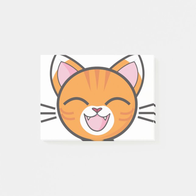 Orange Tabby Cat Orange Tabby Tabby Striped Tabby. Post-it Klebezettel (Vorderseite)