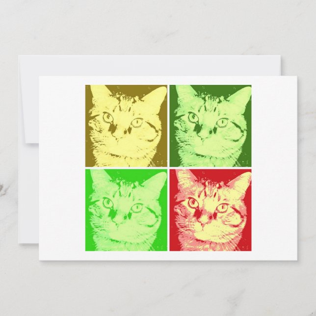 Orange Tabby Cat Pop Art Cat (Vorderseite)