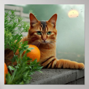 Orange Tabby Cat Poster