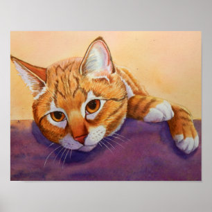 Orange Tabby Cat Poster