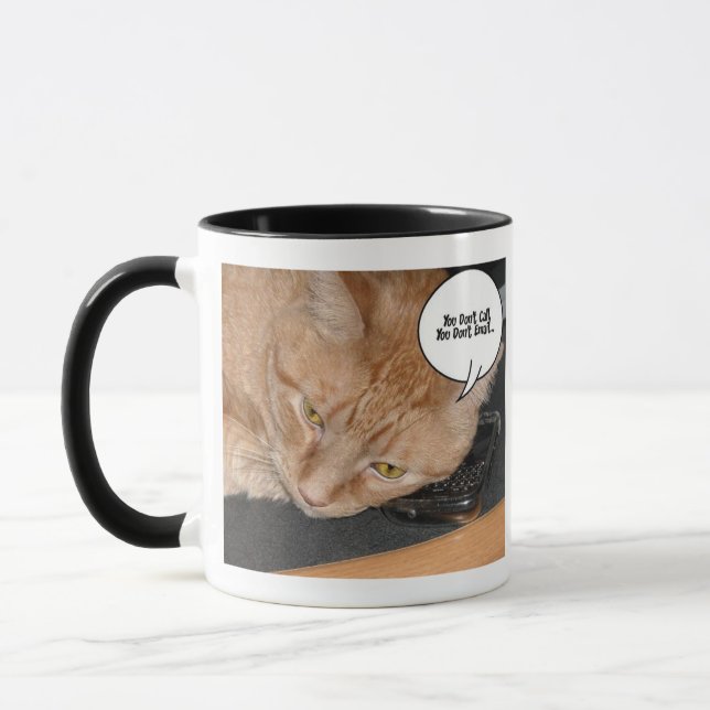 Orange Tabby Cat Spaß Tasse (Links)