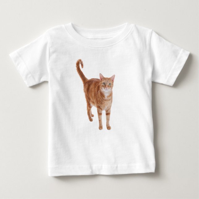 Orange Tabby Cat Standing Baby T-shirt (Vorderseite)