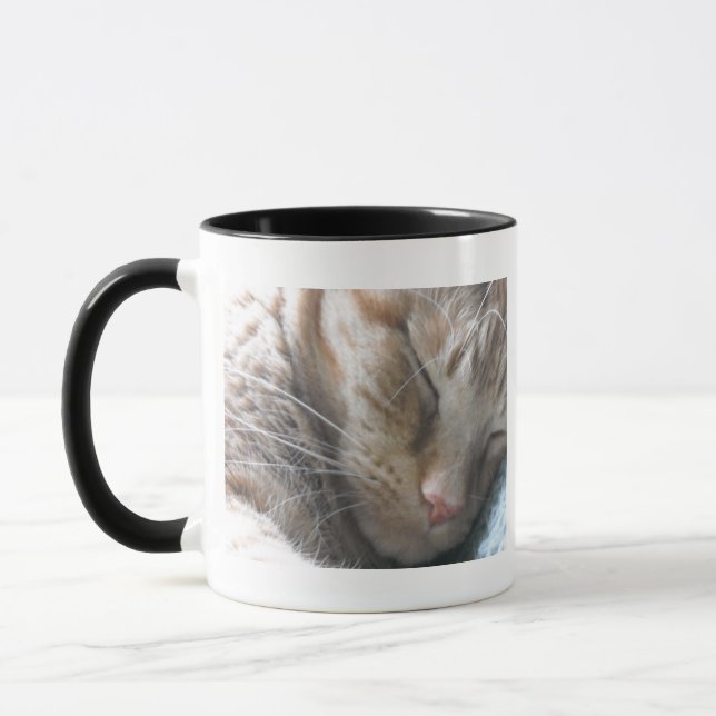 Orange Tabby Cat Tasse (Links)