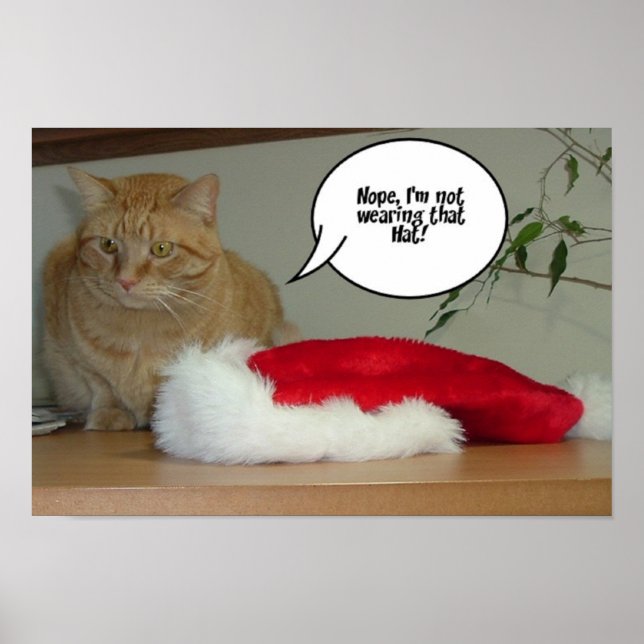 Orange Tabby Christmas Poster (Vorne)