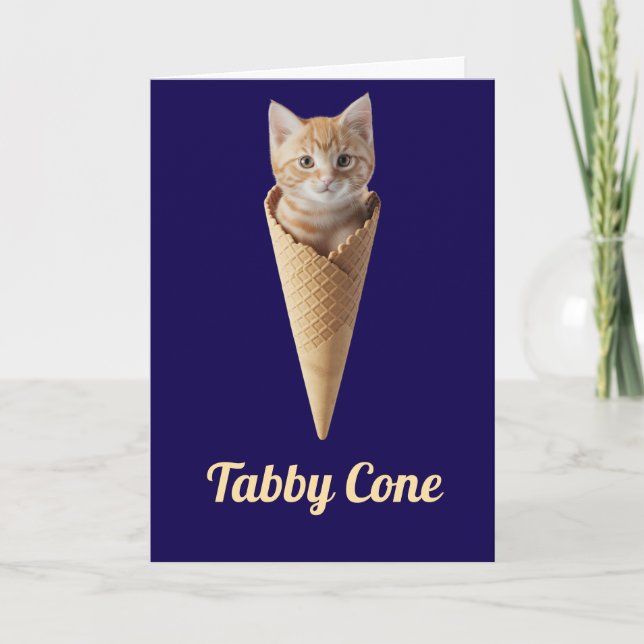 Orange Tabby Cone Karte (Vorderseite)