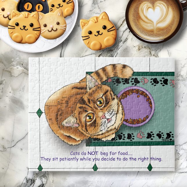 Orange Tabby Food Bowl Küche Puzzle (Von Creator hochgeladen)